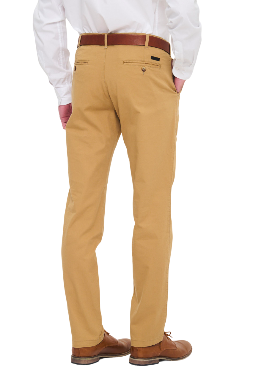 PANTALON SIN PINZAS BASICO GABARDINA LIVIANA BEIGE