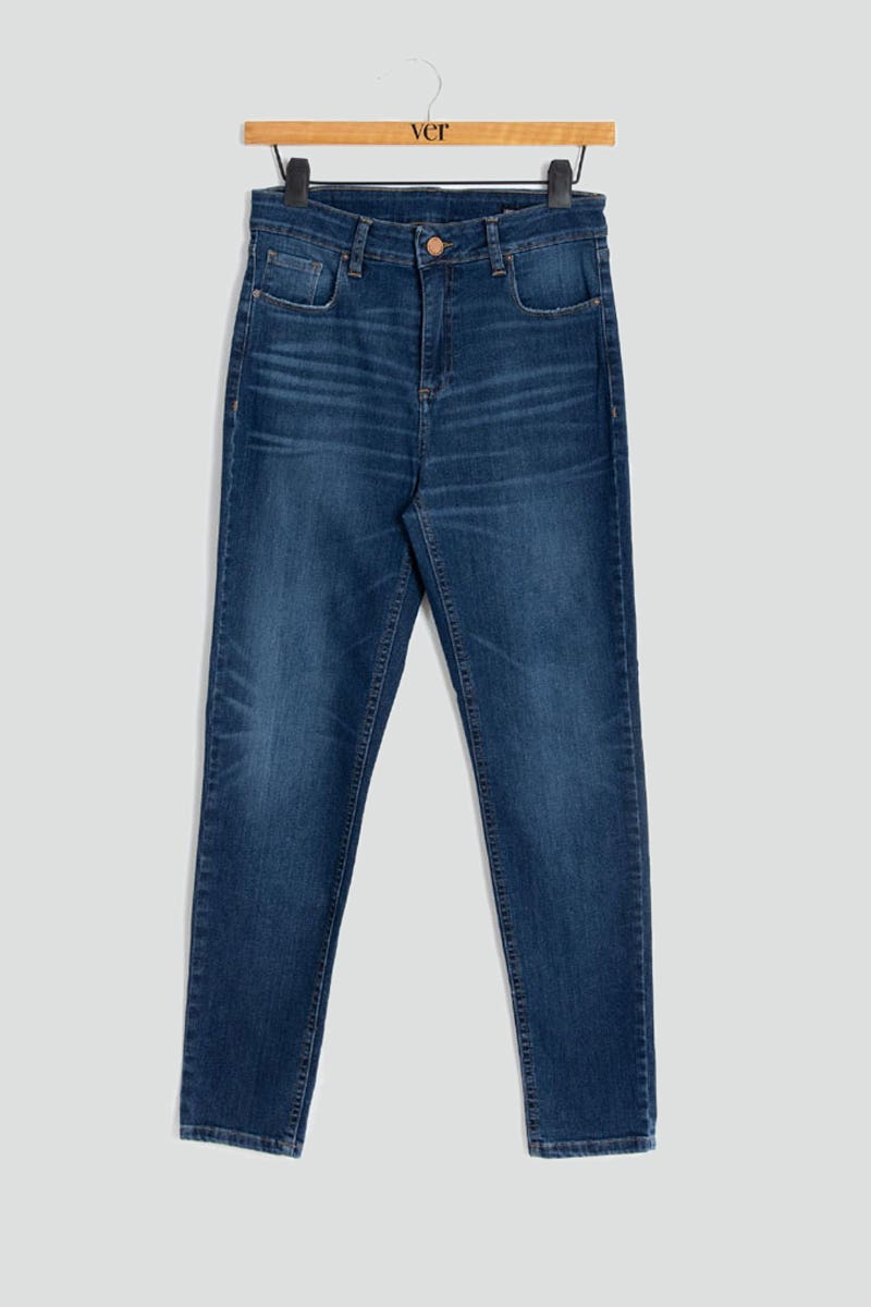 Jean Skinny High Waist Basico Indigo