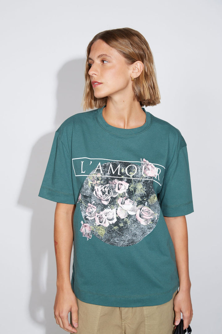 Remera Verde L AMOUR