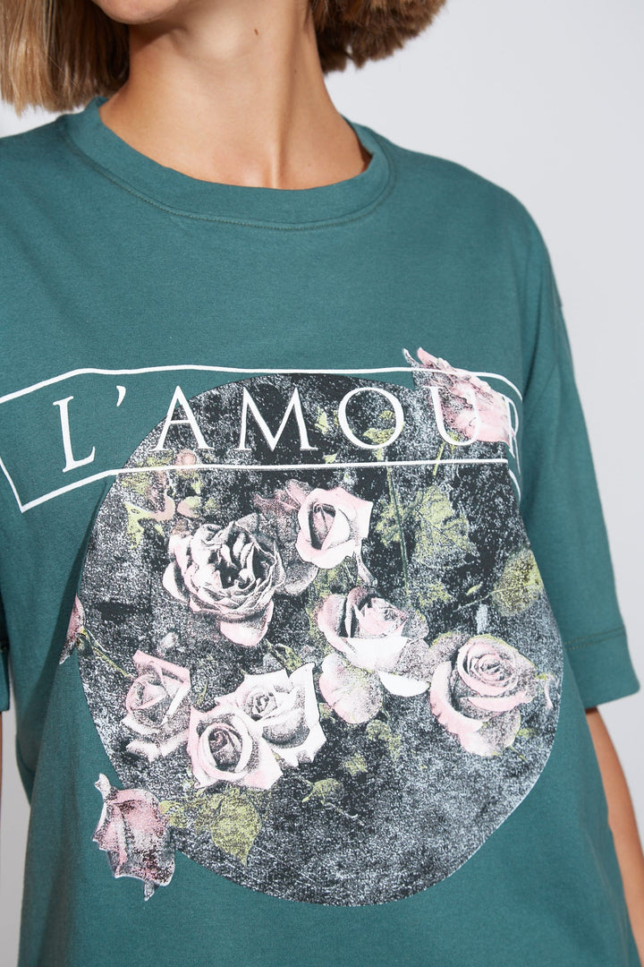 Remera Verde L AMOUR