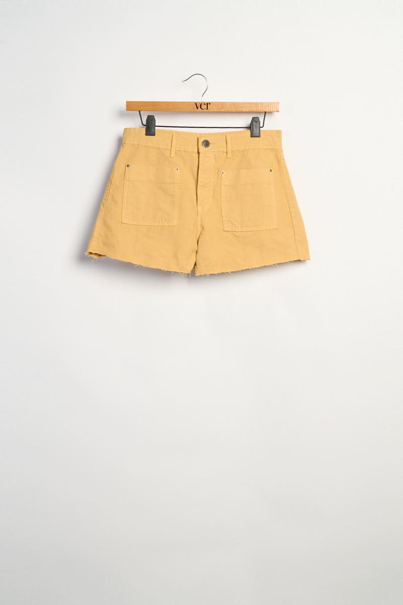 HIGH WAIST SHORT DENIM AMARILLO