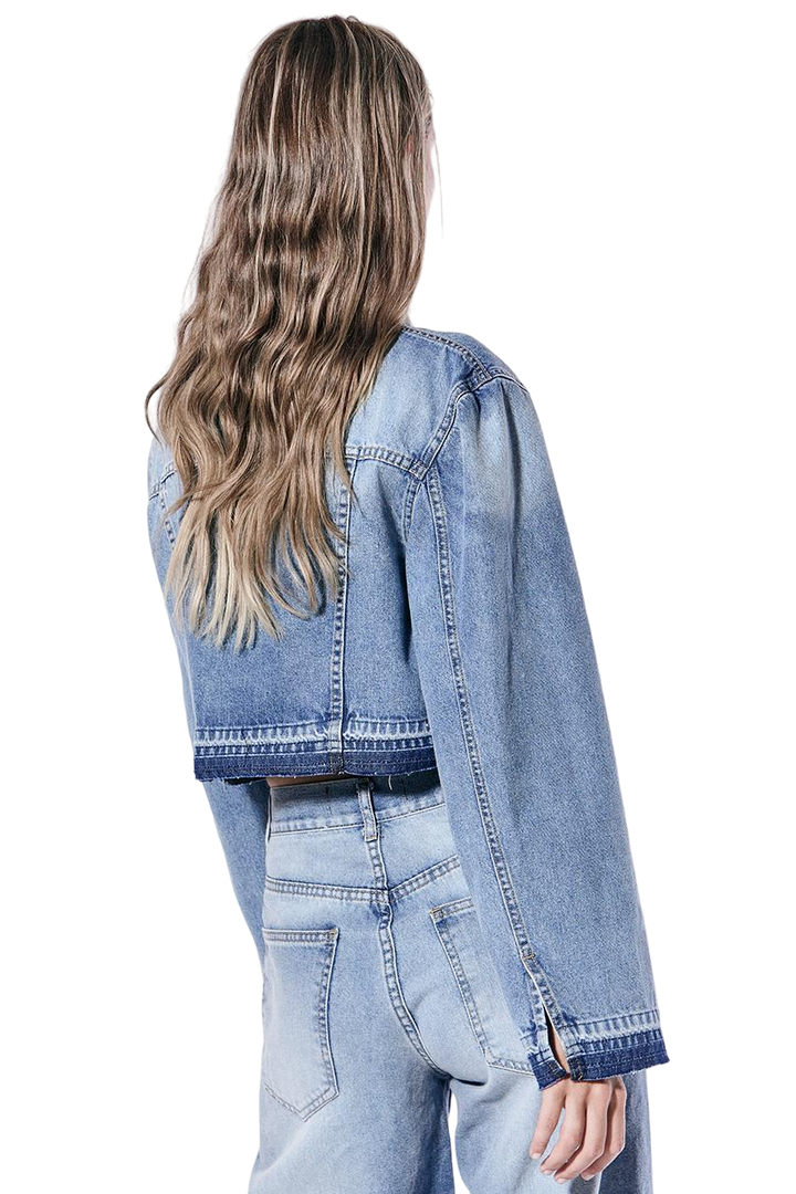 Campera Crop Denim