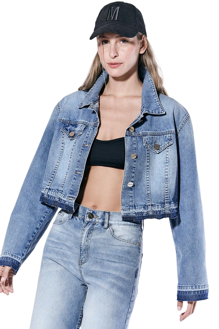 Campera Crop Denim