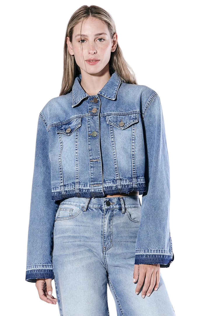 Campera Crop Denim