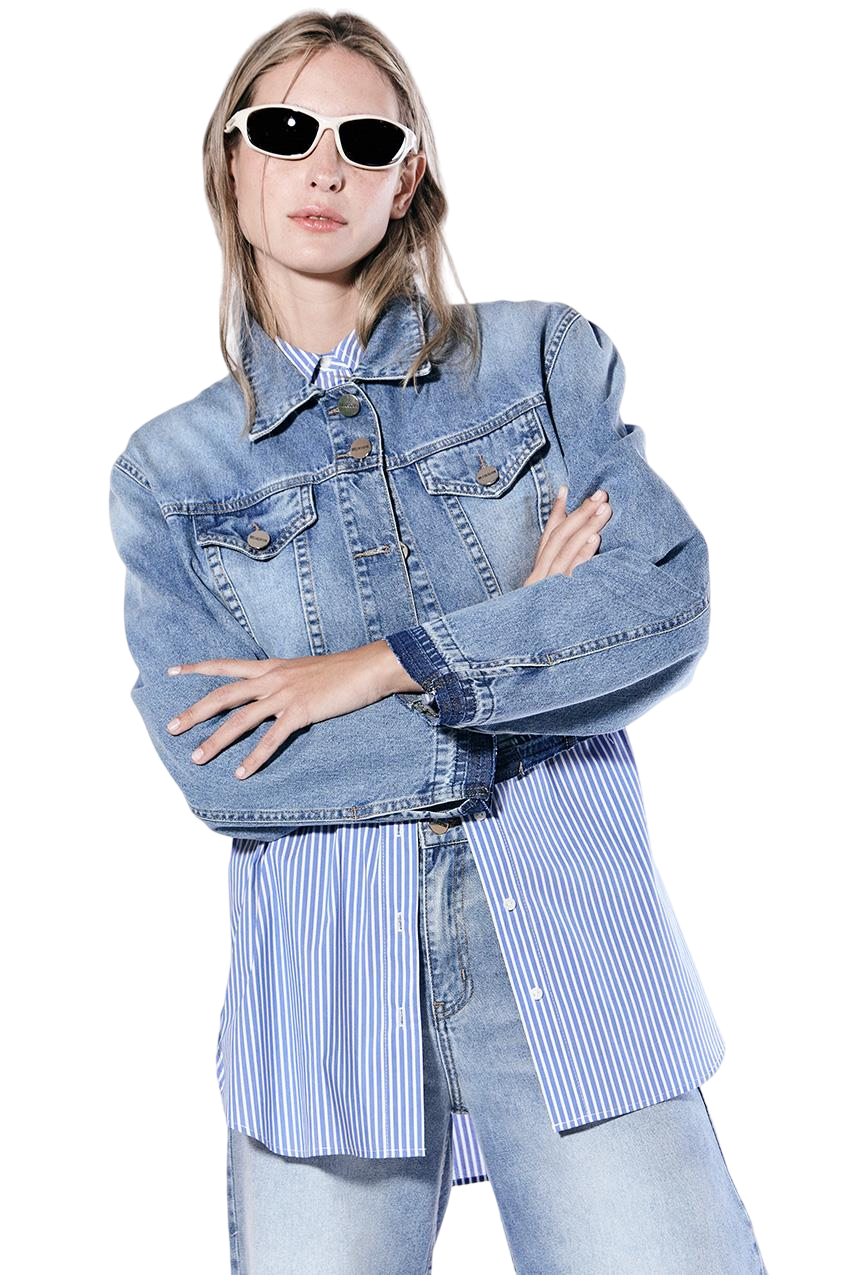 Campera Crop Denim