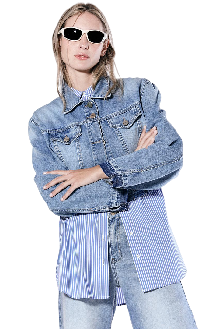 Campera Crop Denim