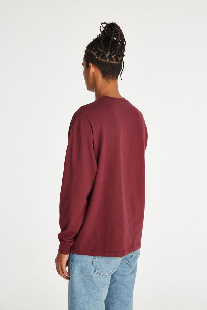 REMERA LS GRAPHIC TEE MAHOGANY