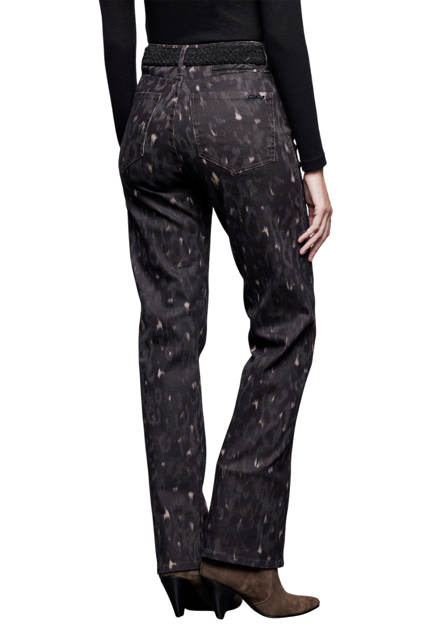 PANTALON FRONT SPLIT GREEN PRINT