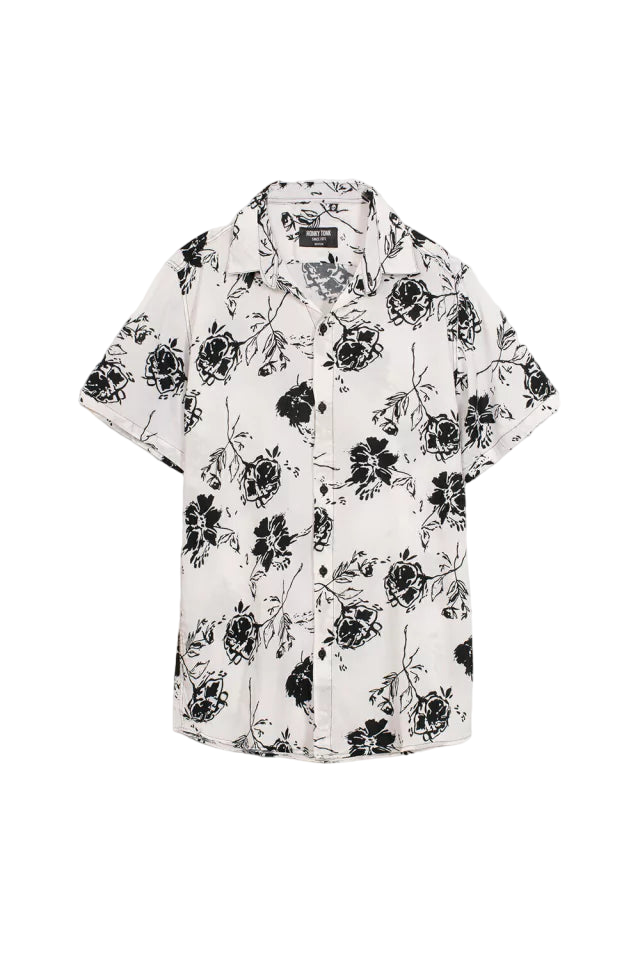 CAMISA HAWAIIAN ROSES WHITE