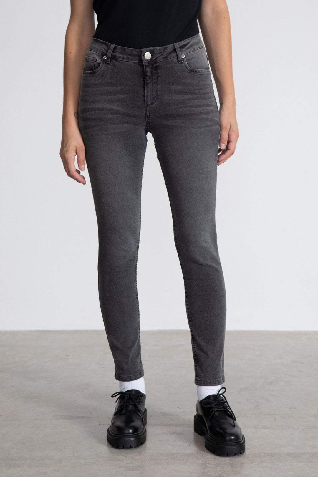 JEAN SKINNY BLACK STONE WASH